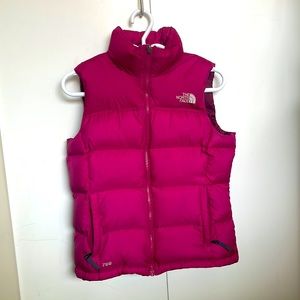 Fuchsia Pink North Face Down Puffer Vest